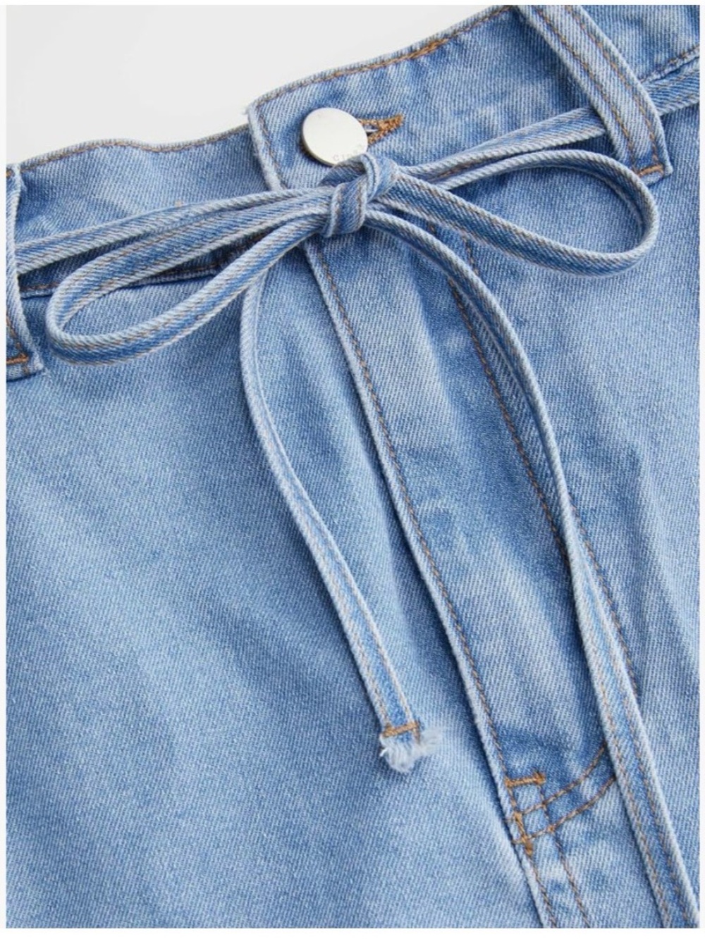 CIDER Light Blue Denim A-Line Maxi Skirt NEW LARGE - Picture 6 of 6